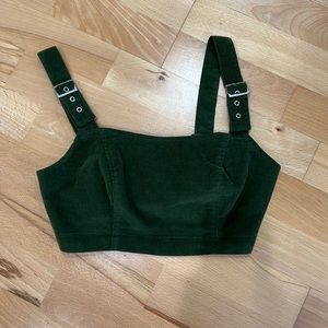 Green crop top